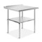 GRIDMANN Stainless Steel Kitchen Prep Table with Backsplash & Under Shelf, NSF Commercial Work Table for Restaurant and Home